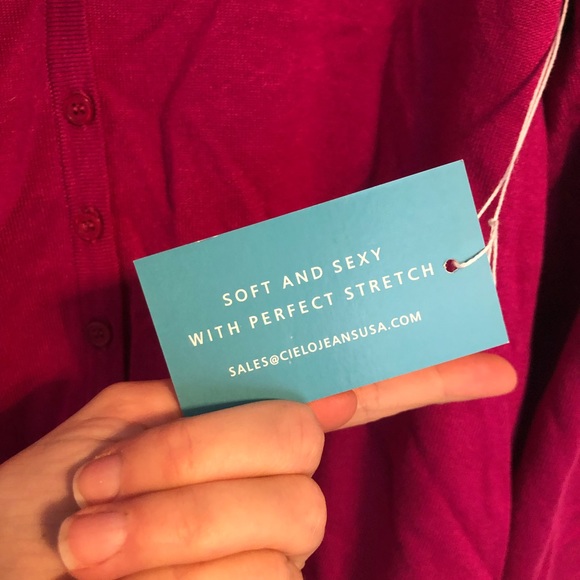 Women’s 2XL magenta/fuchsia cardigan - Picture 4 of 5